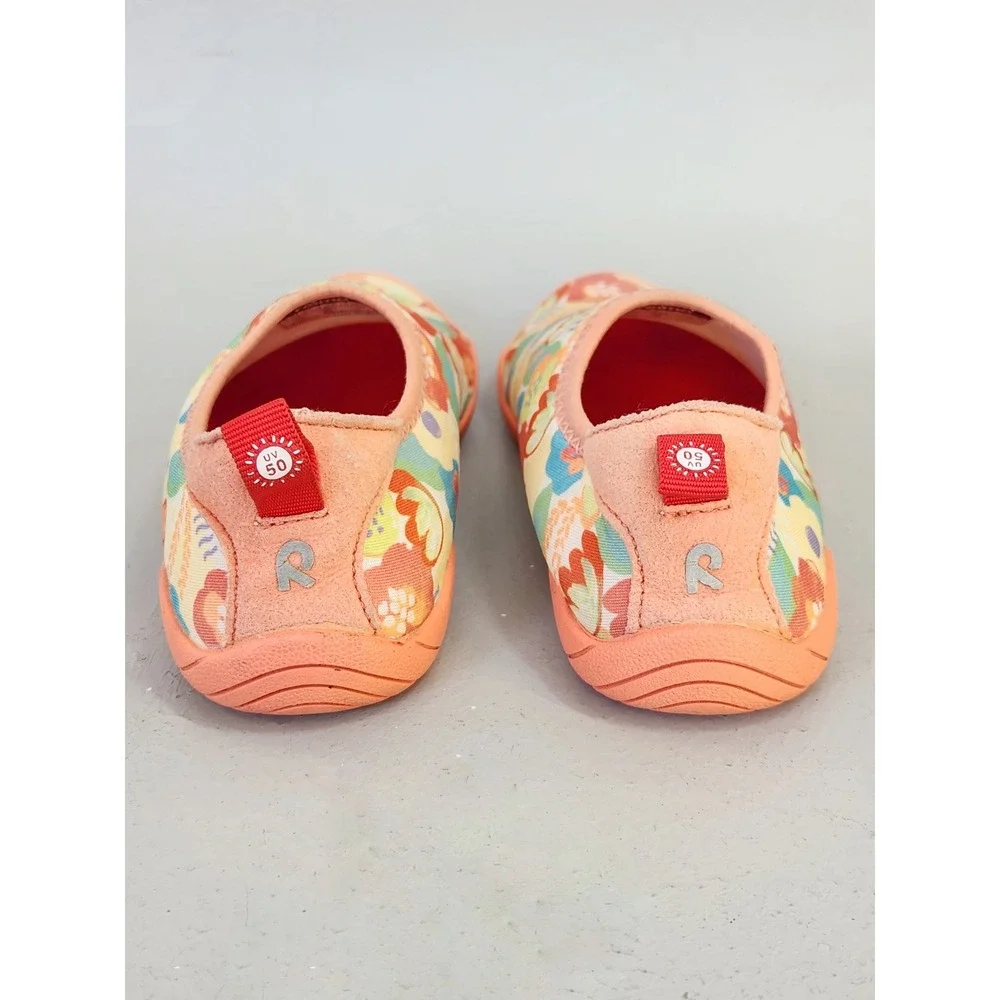 Reima Water Shoes Kids Size 13 Orange Floral Excellent UV 50+ Protection Beach
